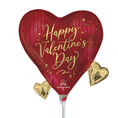 14in HVD Valentine Rouge (PK10) - Mini Shape Foil Balloon - Air Fill & Heat Seal