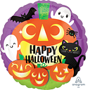 Happy HALLOWEEN Friends  - Standard HX - Round Shaped Foil Balloon - Pack of 10