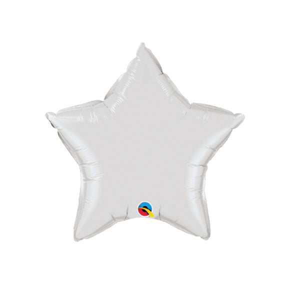 9in WHITE Star Qualatex Foil - Pack of 25