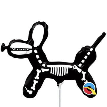 14in Balloon Dog SKELETON - Foil Balloon - Pack of 10 **Air Fill Only**