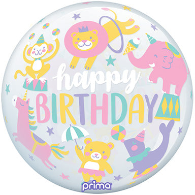 20in Birthday Pastel Circus SPHERE- (PKG)