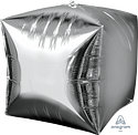 SILVER - CUBEZ - Dimensional Foil Balloon (Pkg of 3)