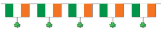 Flags & Shamrocks Banner 16in x 12ft