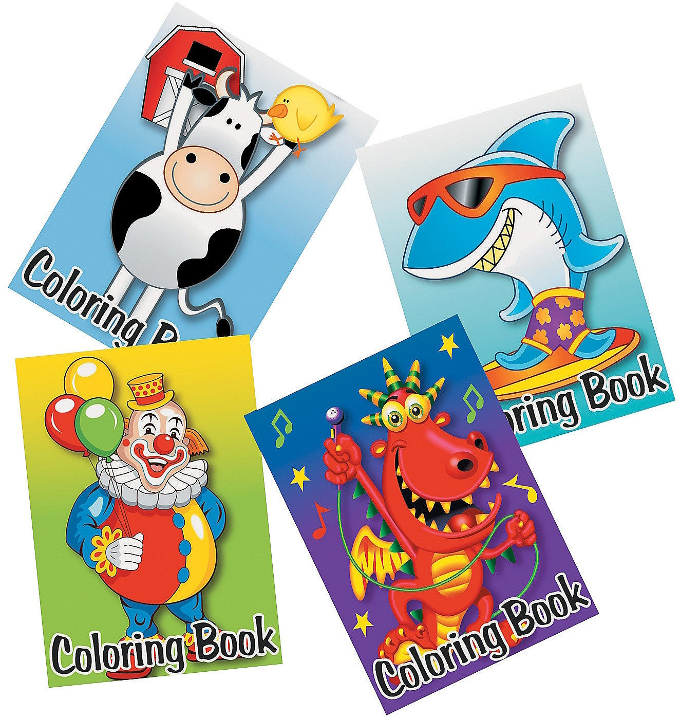 5½x8in 4 Page COLORING BOOKS  - Pack of 12