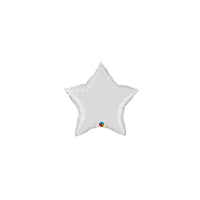 4in WHITE Star Qualatex Foil - Pack of 25