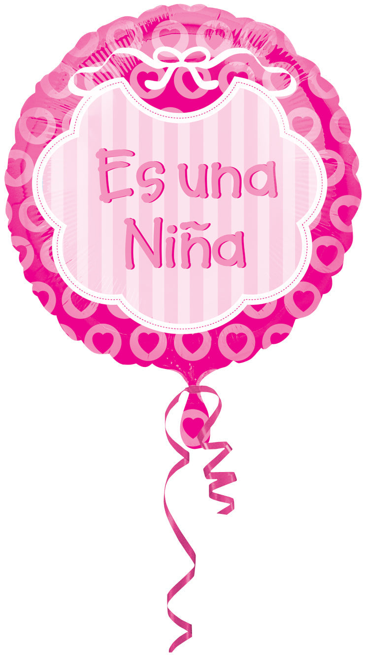 VLP 18in Es Una Nina - Pack of 25 - Round Foil Balloon