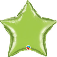 9in LIME GREEN Star Qualatex Foil - Pack of 25