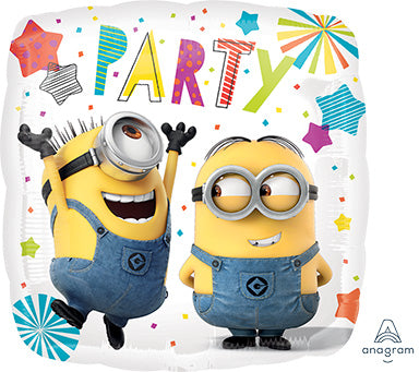 DESPICABLE ME Party - Standard HX - Square Foil Balloon - Pack of 10