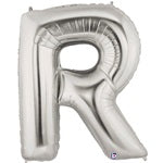 Letter R Megaloon SILVER 34in