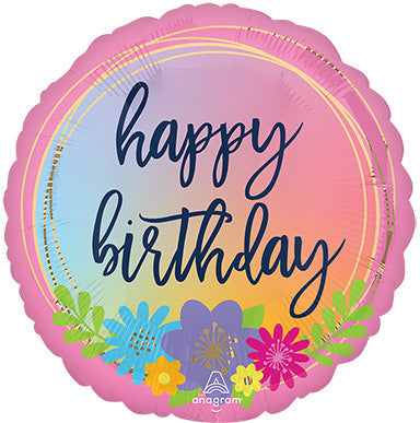 Happy BIRTHDAY Bouquet (PKG) - Standard HX - Round Foil Balloons