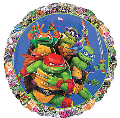 TEENAGE MUTANT NINJA TURTLES - Standard HX - Round Foil Balloon PK10