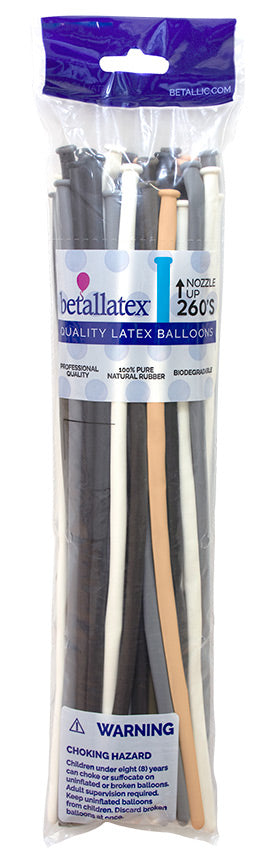 260b NEUTRAL Assortment Nozzle-Up Betallatex/Sempertex (50ct)