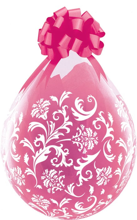 18in Damask Print-A-Round Stuffing Balloon CLEAR (25ct)