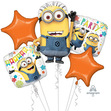 Despicable Me Party- Bouquet - Comes with 5 Balloons