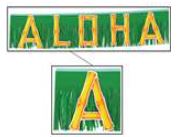 Aloha Banner 10in x 4ft W/Fringe