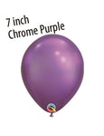 7in Chrome PURPLE Qualatex Balloons - Bag of 100