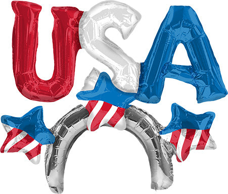 Wearable USA Hat (PKG of 10) Foil Balloon - Air Fill ONLY!