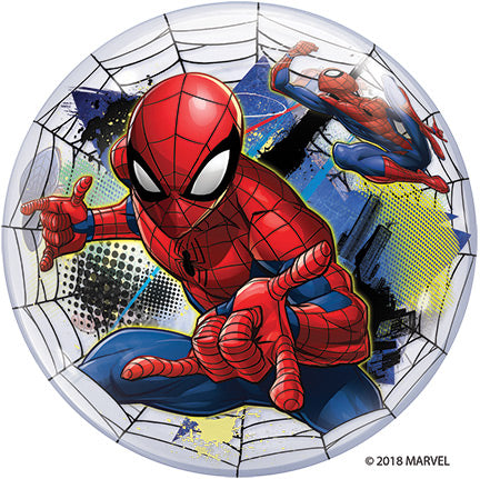 22in Marvel's SPIDER-MAN Web Slinger - BUBBLE Vinyl Balloon (PKG)