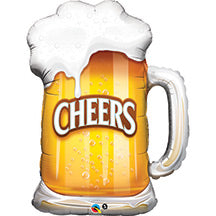 35in CHEERS! Beer Mug - Packaged Foil Balloon