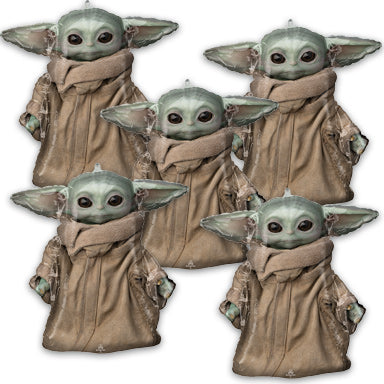 26in Baby YODA - SuperShaped XL Foil Balloon - Pack of 5