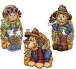 18in Scarecrow Cutouts (Pkg of 3)