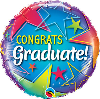 18in Congrats GRADUATE Stars - PKG - Foil Balloon