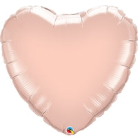 36in ROSE GOLD Heart Qualatex Foil Balloon - Package of 5