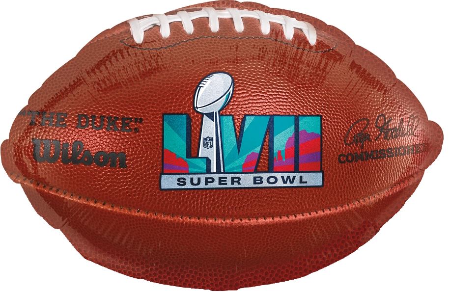 SUPER BOWL 57 - Football Shaped Foil Balloon  - Pack of 5