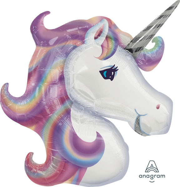 33in Pastel UNICORN (PKG) SuperShape Foil Balloon