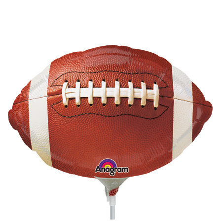 FOOTBALL Shape 9 inch - Pack of 25 - Foil Balloon Air Fill & Heat Sealed ONLY