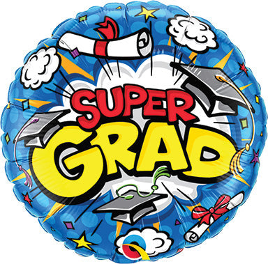 18in Super GRAD - (PKG) Foil Balloon