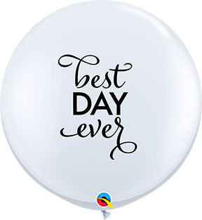 3ft Simply BEST DAY Ever Black ink on WHITE (2ct) - 2-sided print