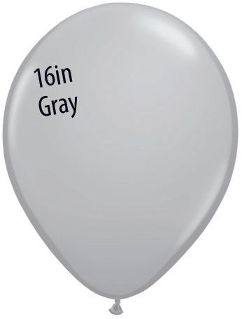 16in GRAY Qualatex Plain (50ct)