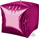 FUCHSIA - CUBEZ - Dimensional Foil Balloon (Pkg of 3)