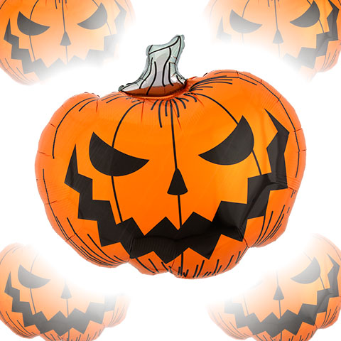 29in Hallows Eve PUMPKIN - Pack of 5 - SuperShape Foil Balloon