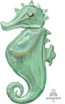 38in SEAHORSE Holographic - SuperShape Foil Balloon (PKG)