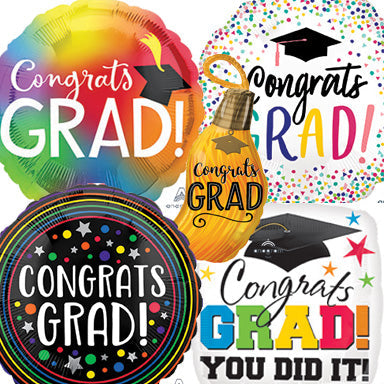 28in GRAD Assortment - Foil Balloon - Pack of 5