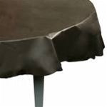 84in BLACK Round Table Cover - Heavy Duty Plastic