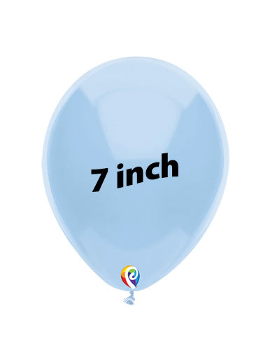 7in BABY BLUE Funsational Latex Balloons (50ct)