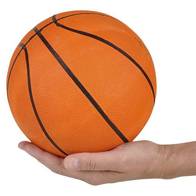 7in Mini Basketball Rubber Cover ORANGE**(NOT inflated)-ADD item  INFLATEBA