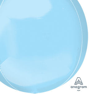 Pastel BLUE - Jumbo ORBZ Dimensional Round Foil Balloon (Pkg of 3)