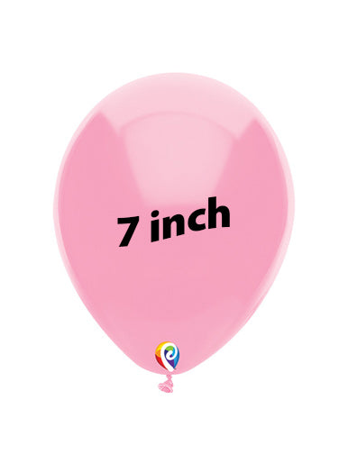 7in PINK Funsational Latex Balloons (50ct)