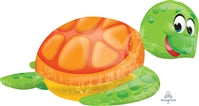 31in Silly SEA TURTLE  (PKG) 3D Ultrashape Foil Balloon