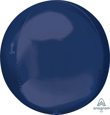 NAVY - ORBZ Dimensional Round Foil Balloon (Pkg of 3)