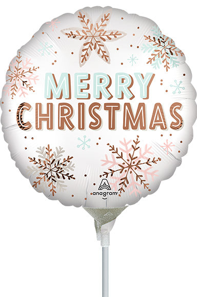 9in Satin CHRISTMAS Winter Wonderland - Foil Balloon - Air Fill & Heat Seal ONLY - Pack of 25