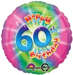 HAPPY 60th BIRTHDAY - Standard HX - Foil Balloon