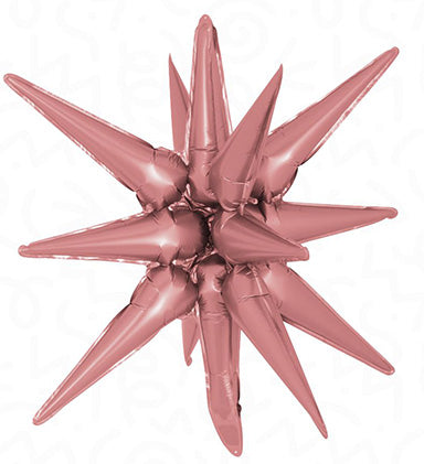 22in DUSTY ROSE Starburst - Foil Balloon - IRP - One Inflation Point