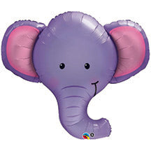 39in Ellie the ELEPHANT Head Shaped (Pkg) Foil Balloon