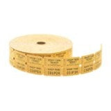 Coupon Tickets YELLOW 2000 on roll Write name on 1 half & keep the other half