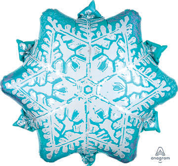 SNOWFLAKE -  Jr Shape Foil Balloon - Pack of 5